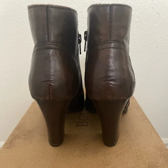 BORN Claire Brown leather ankle boots - Picture 4 of 8
